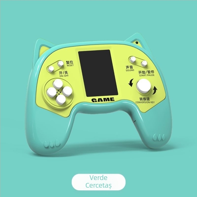 Consolă de jocuri portabilă retro Tetris pentru copii, versiune mini, cu sistem de operare simplu, baterie încorporată, greutate 90 g, potrivită pentru copii 3–6 ani