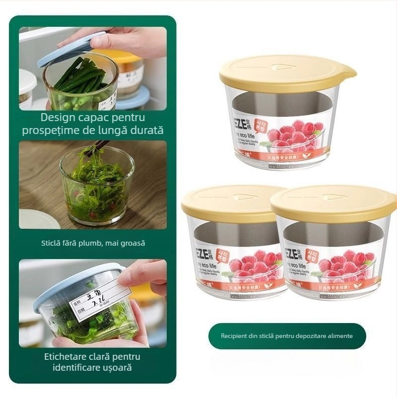 Cutie PET pentru păstrarea alimentelor, cu funcție de drenaj