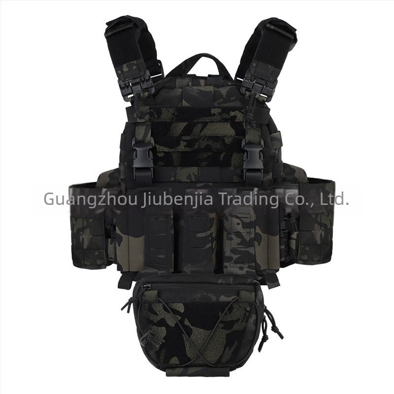 ARC veste tactică cu sistem MOLLE, țevi de umăr cu eliberare rapidă, camuflaj, fibre chimice care evacuează umezeala, unisex adulți