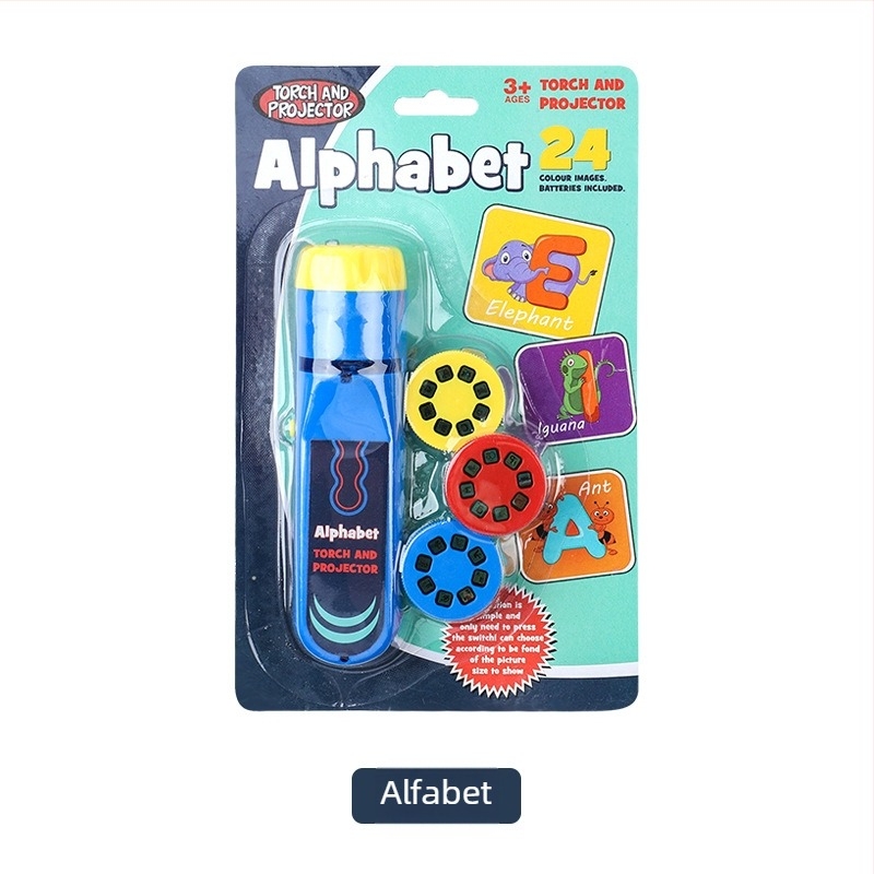 Proiector de jucărie pentru copii cu slide-uri cu animale - Jucărie educativă interactivă (ABS) pentru 4-6 ani