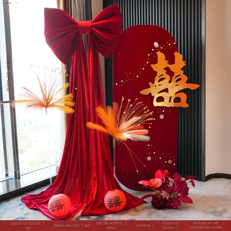 Set decorare spațiu pentru nuntă, stil festiv, fundal pentru living și dormitor, accesorii foto pentru nuntă și logodnă