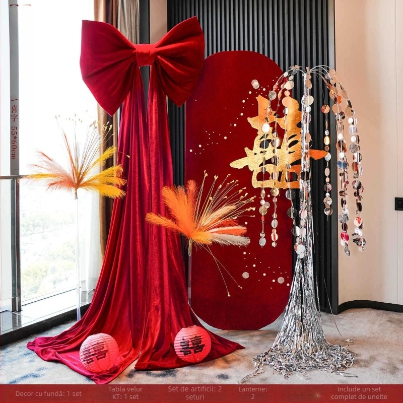 Set decorare spațiu pentru nuntă, stil festiv, fundal pentru living și dormitor, accesorii foto pentru nuntă și logodnă