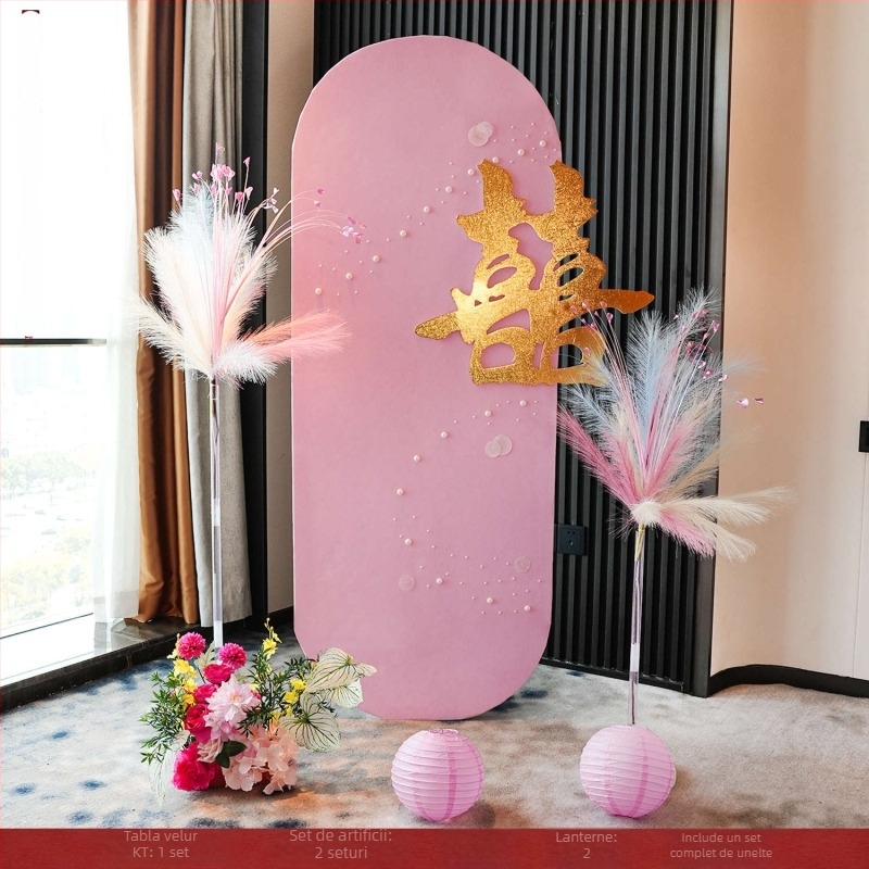 Set decorare spațiu pentru nuntă, stil festiv, fundal pentru living și dormitor, accesorii foto pentru nuntă și logodnă