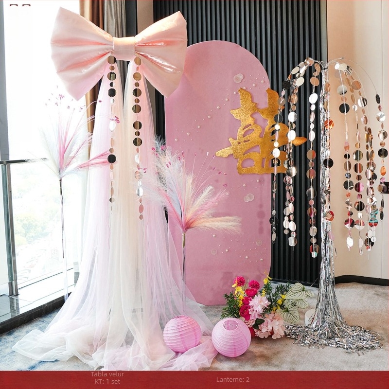 Set decorare spațiu pentru nuntă, stil festiv, fundal pentru living și dormitor, accesorii foto pentru nuntă și logodnă