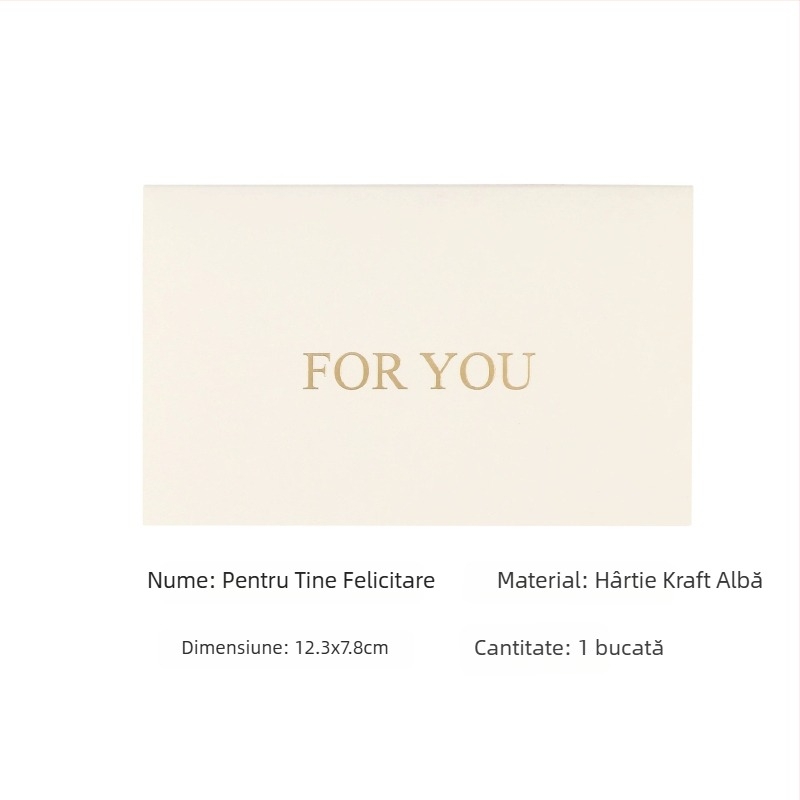 Little Lotus Carte de felicitare din kraft cu folie bronzantă — Crăciun, Ziua de naștere, Ziua Îndrăgostiților, Ziua Mamei, Ziua Tatălui, Stil simplu și modern