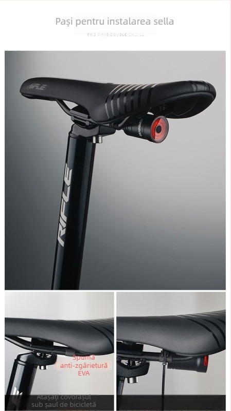 Tianqi lampă spate personalizabilă pentru bicicletă cu avertisment de încărcare pentru plimbări nocturne