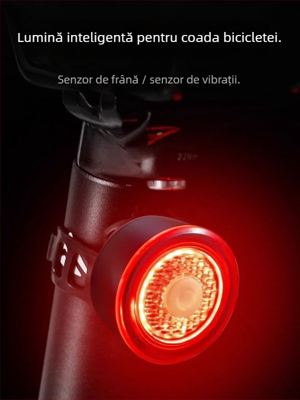 Tianqi lampă spate personalizabilă pentru bicicletă cu avertisment de încărcare pentru plimbări nocturne