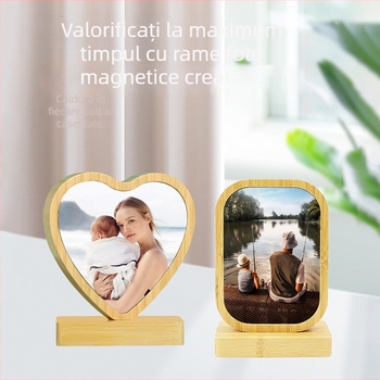 Ramă foto din aluminiu, stil nordic, formă inimă, pentru afișaj pe birou, imprimare