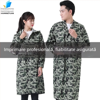Palto de lucru pentru bărbați, imprimeu camuflaj, primăvară-vară, mâneci lungi, rezistent la uzură și murdărie, material corduroy, din in