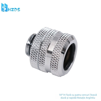 Radiator cu apă pentru răcire cu țevi rigide, conector cu răsucire rapidă, filet G1/4, cap PETG transparent, din metal