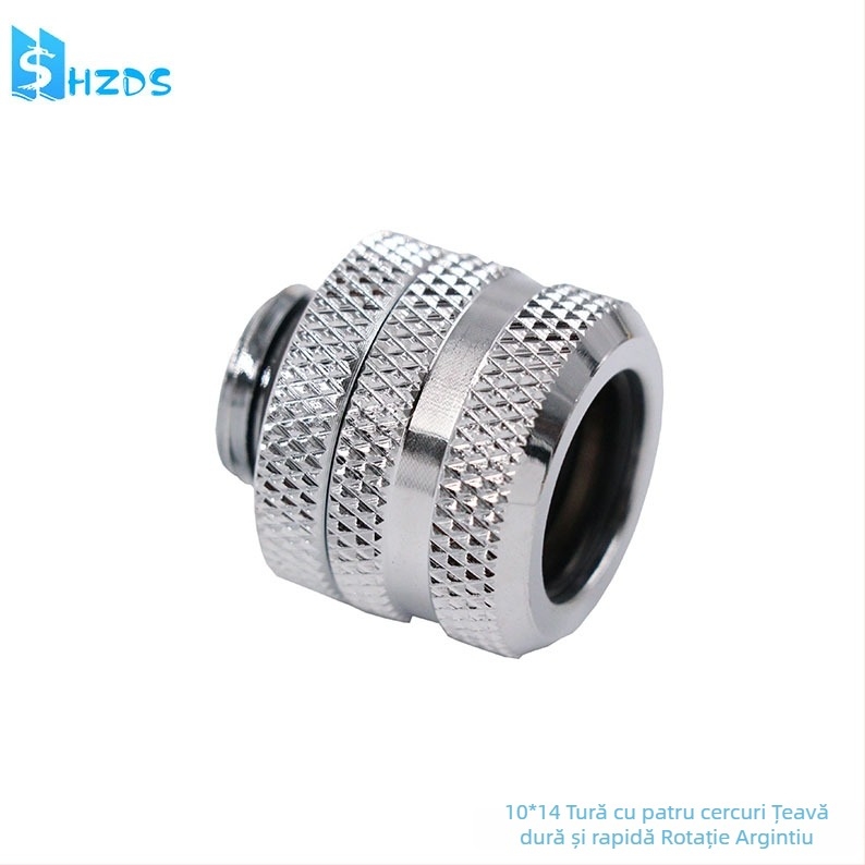 Radiator cu apă pentru răcire cu țevi rigide, conector cu răsucire rapidă, filet G1/4, cap PETG transparent, din metal