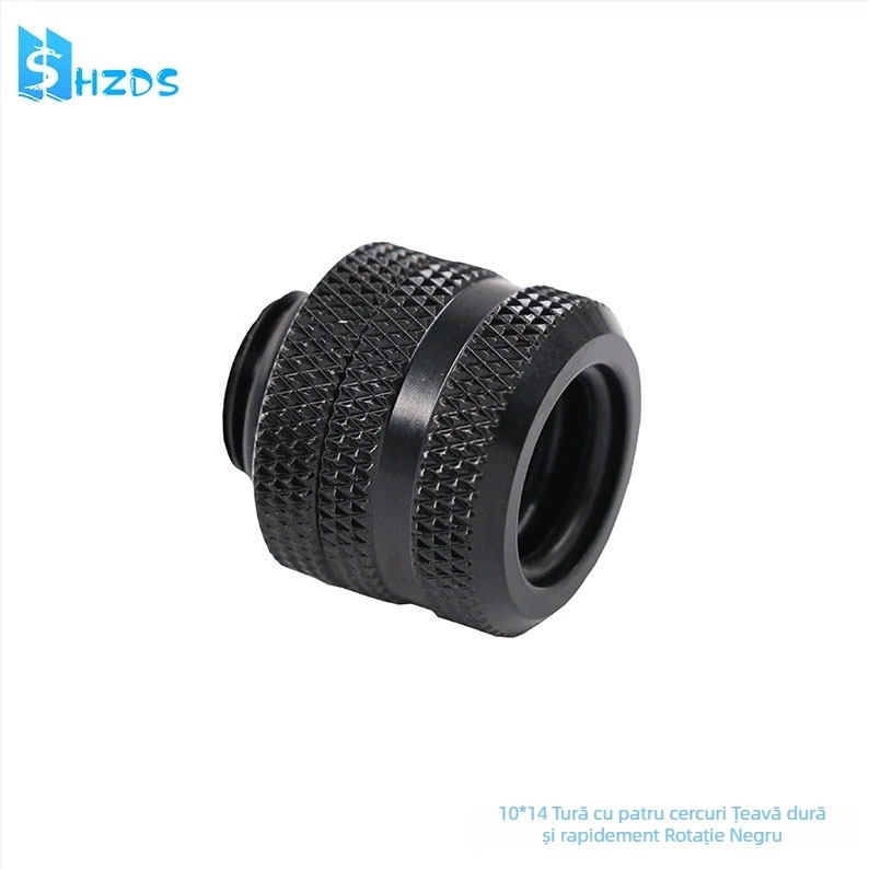 Radiator cu apă pentru răcire cu țevi rigide, conector cu răsucire rapidă, filet G1/4, cap PETG transparent, din metal