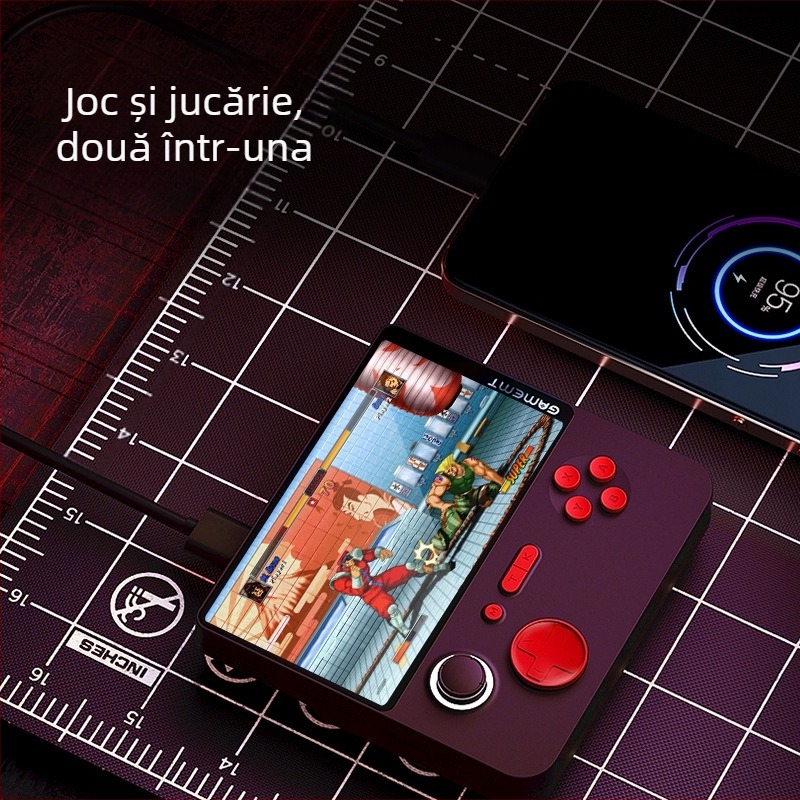 Consolă portabilă de jocuri, model E5, pentru doi jucători, wireless, OTG, baterie externă de 22W