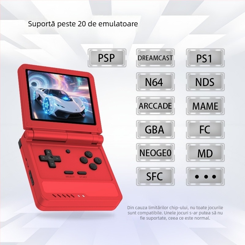 Powkiddy V90S consolă portabilă cu cod deschis, arcade nostalgic mini în stil PSP, memorie 64/128/256GB