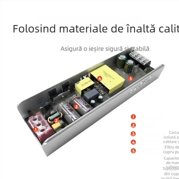 Sursă LED cu pornire lină pentru benzi LED, 24V DC, intrare 176–264V, curent ieșire 2.5–16.6A, putere maximă 400W, eficiență >93%