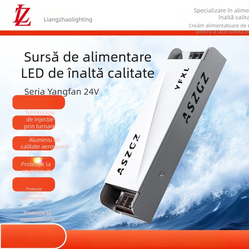Sursă LED cu pornire lină pentru benzi LED, 24V DC, intrare 176–264V, curent ieșire 2.5–16.6A, putere maximă 400W, eficiență >93%