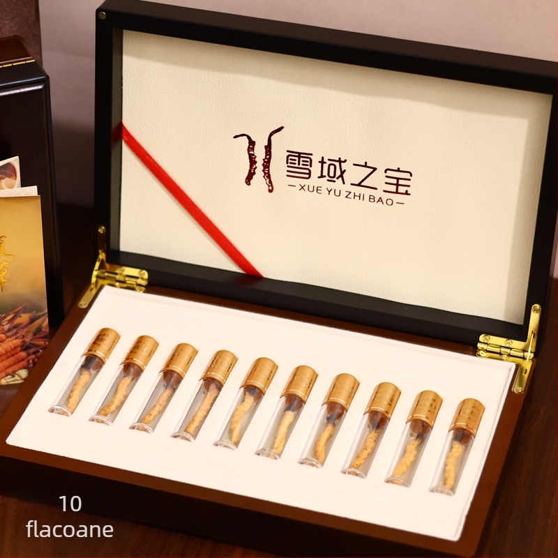 Cordyceps cutie cadou - cutie din lemn placaj cu finisaj bronzat (argintiu), interior cu garnitură din crengi, personalizare disponibilă, imprimare logo până la 100 de seturi, model 20240601