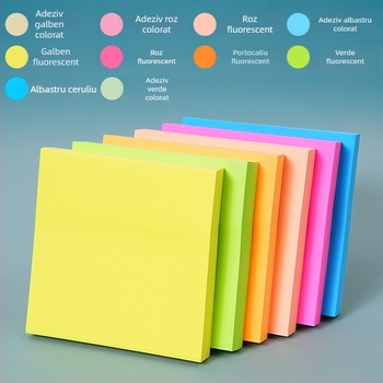 Set de Note Autoadezive Colorate - Post-it drăguțe și creative, Bai Rui, 100 de foi, autoadezive, personalizabile
