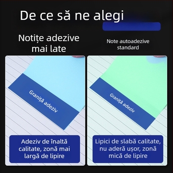 Set de Note Autoadezive Colorate - Post-it drăguțe și creative, Bai Rui, 100 de foi, autoadezive, personalizabile