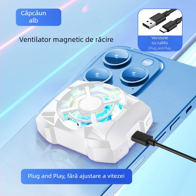 AL16 răcitor pentru telefon, atașare magnetică, 3 trepte reglare, încărcare wireless, USB-C