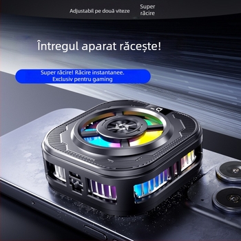 Clip de răcire pentru telefon cu afișaj digital, răcire rapidă cu semiconductori, atașare magnetică, 8W, Type-C