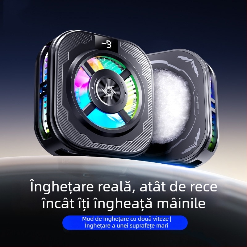 Clip de răcire pentru telefon cu afișaj digital, răcire rapidă cu semiconductori, atașare magnetică, 8W, Type-C