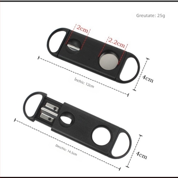 Tăietor de cigare Runrui, oțel inoxidabil, realizat manual, personalizabil, design simplu