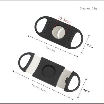 Tăietor de cigare Runrui, oțel inoxidabil, realizat manual, personalizabil, design simplu