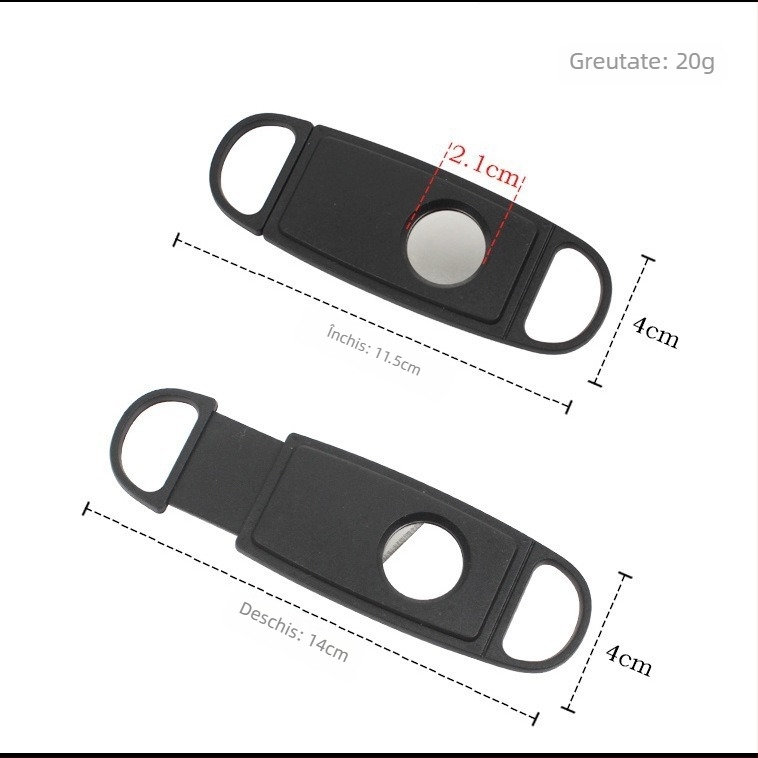 Tăietor de cigare Runrui, oțel inoxidabil, realizat manual, personalizabil, design simplu