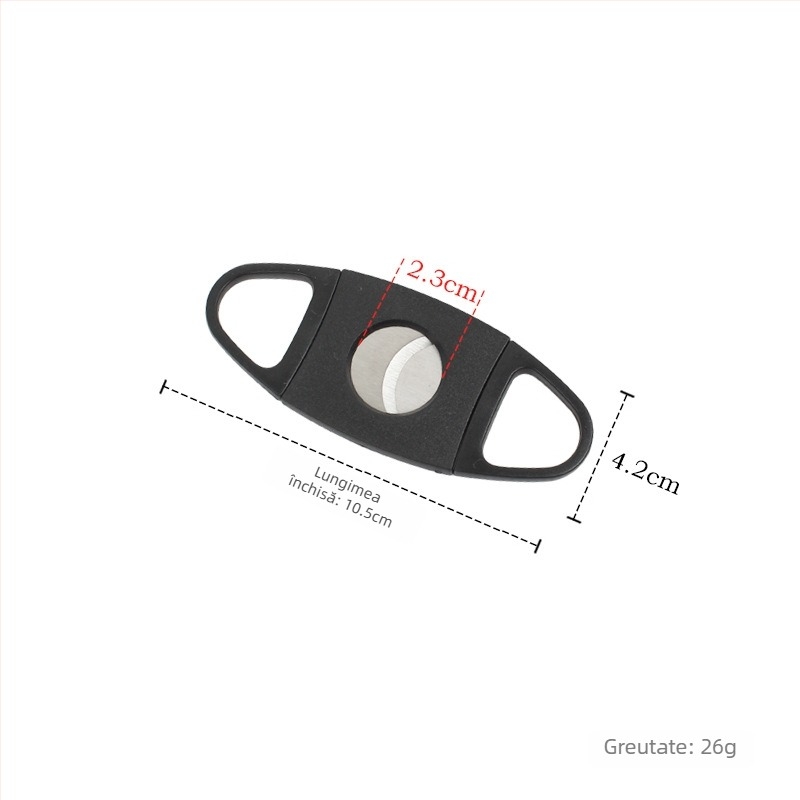 Tăietor de cigare Runrui, oțel inoxidabil, realizat manual, personalizabil, design simplu