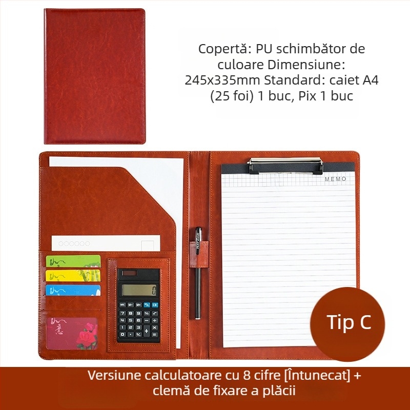 Dosar A4 din plastic cu clemă, model WJJ-02, grosime placă 0,5 mm, lățime spate 40 mm