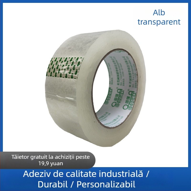 Bandă de ambalare, film BOPP, adeziv sensibil la presiune, grosime 0.9–2.6 mm, pentru sigilări expedieri