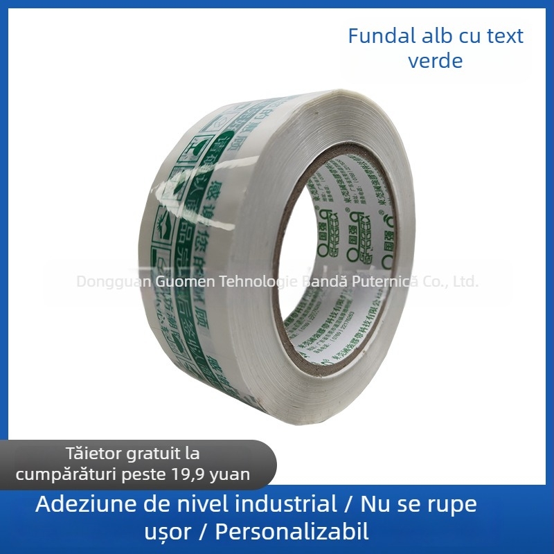 Bandă de ambalare, film BOPP, adeziv sensibil la presiune, grosime 0.9–2.6 mm, pentru sigilări expedieri