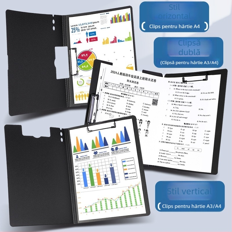 Cleme de documente din plastic, model BJ, Have fun learning