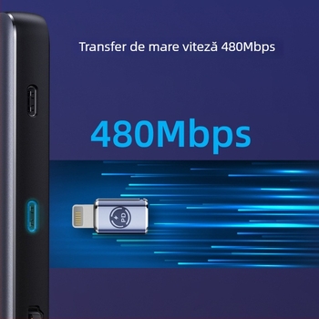 Adaptor Type-C la Lightning, 27W încărcare rapidă pentru iPhone 14 Pro și iPad Pro, Brand One Core