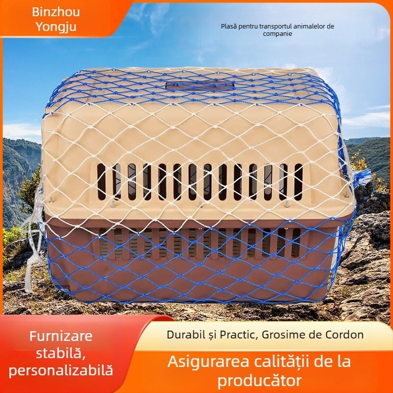 Yongju Cușcă de transport pentru animale de companie cu plasă de protecție, întărită – plasă anti-evadare pentru transportul animalelor