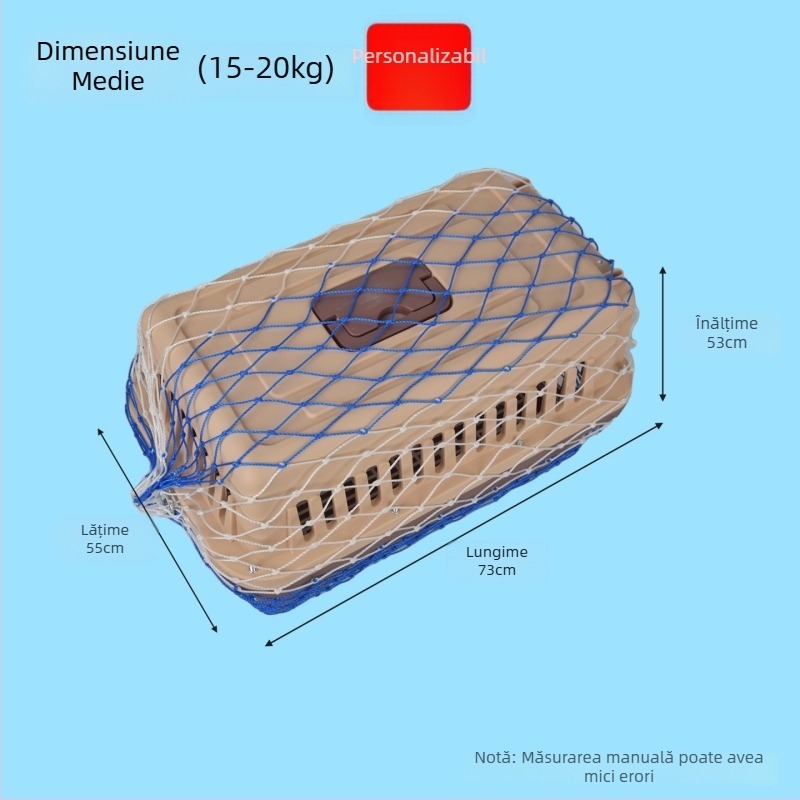 Yongju Cușcă de transport pentru animale de companie cu plasă de protecție, întărită – plasă anti-evadare pentru transportul animalelor