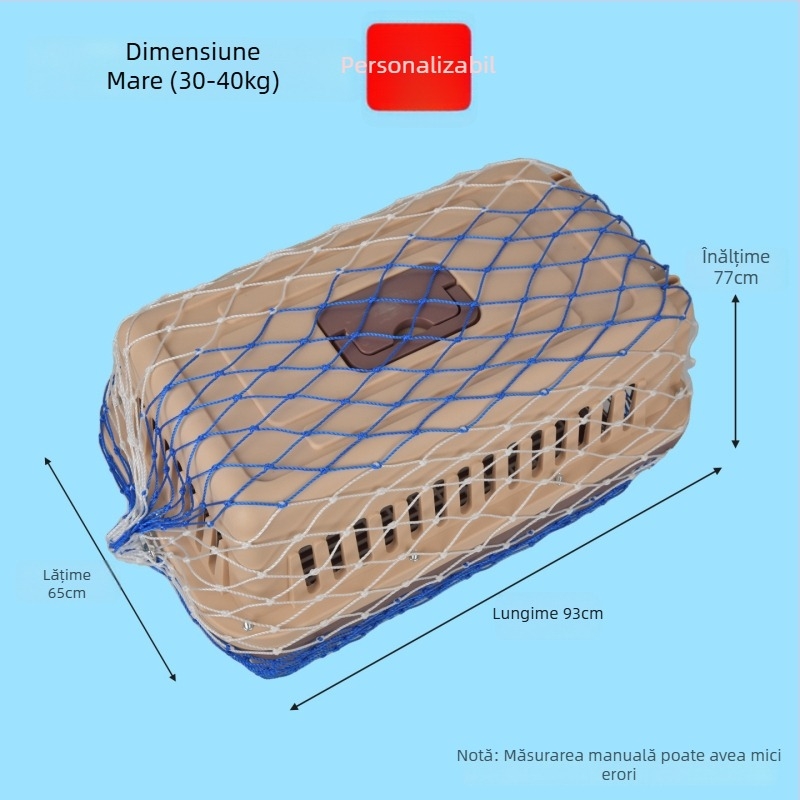Yongju Cușcă de transport pentru animale de companie cu plasă de protecție, întărită – plasă anti-evadare pentru transportul animalelor