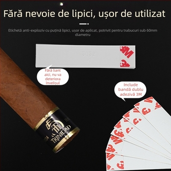 Patch protector decorativ pentru vârful de țigară - lucrat manual, cu adeziv în spate, din plastic, design Anul Șarpelui, stil lux ușor