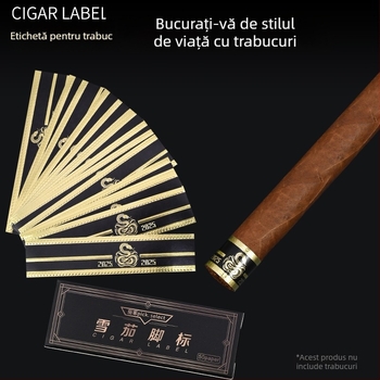 Patch protector decorativ pentru vârful de țigară - lucrat manual, cu adeziv în spate, din plastic, design Anul Șarpelui, stil lux ușor