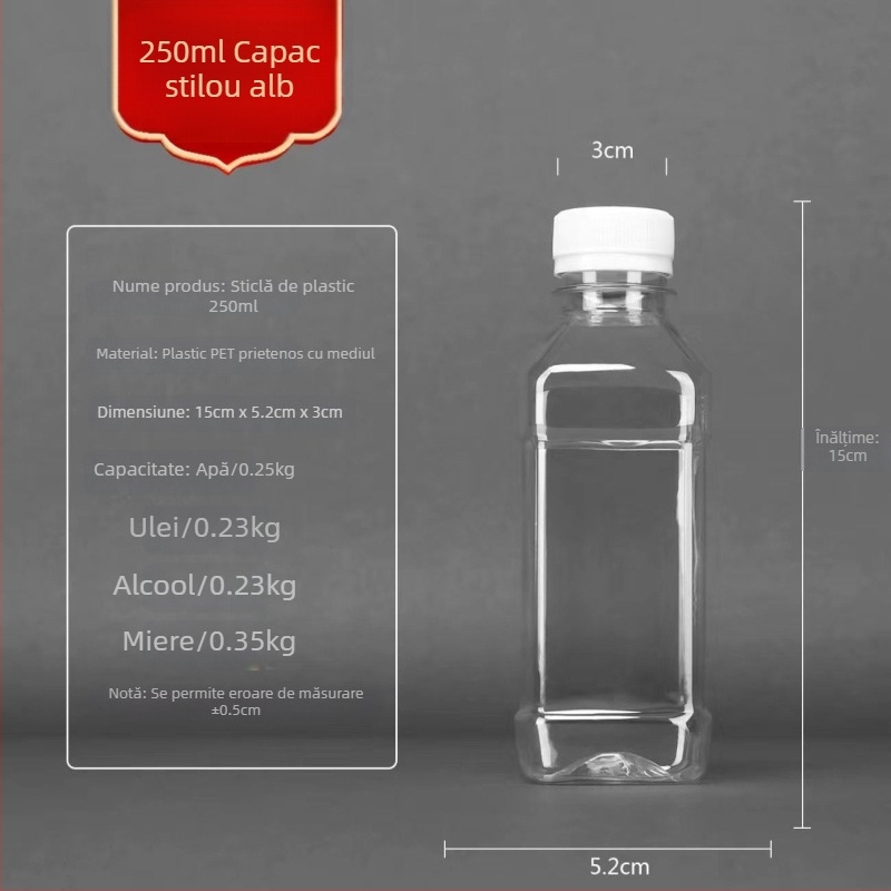 Recipient pentru ulei alimentar din plastic, cu pereți groși și capac cu deschidere automată