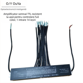 Amplificator de semnal DMX512/TTL pentru LED-uri colorate, interfață cablată, DC5-24V, suportă șiruri de lumini, module și benzi de lumină magice