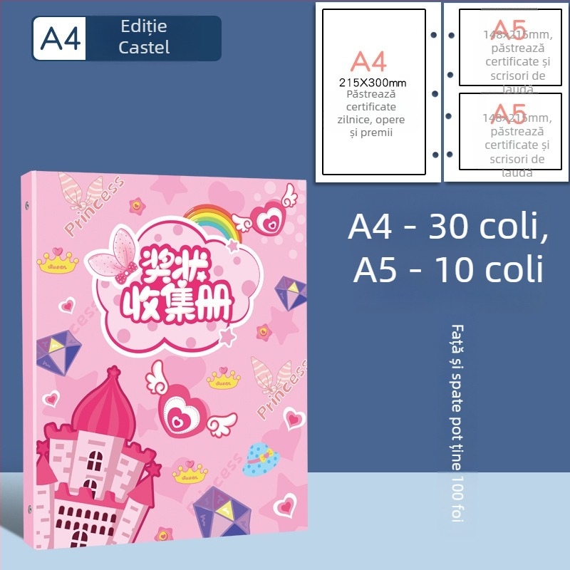 Carte de colectare a certificatelor, plastic, cu 3 găuri, brand youka, model 0526, 40 de pagini