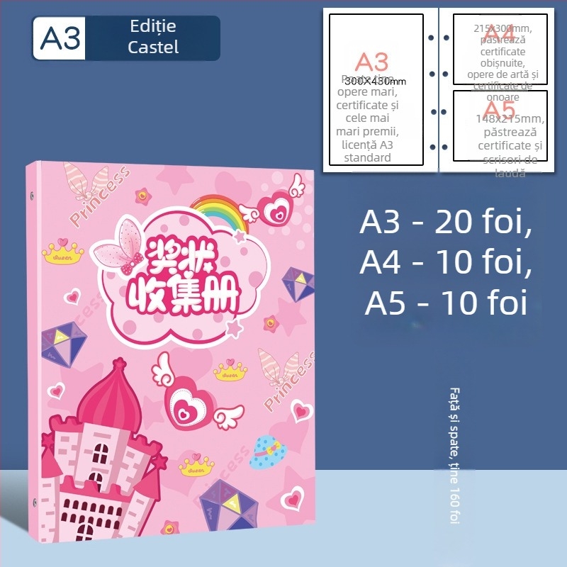 Carte de colectare a certificatelor, plastic, cu 3 găuri, brand youka, model 0526, 40 de pagini