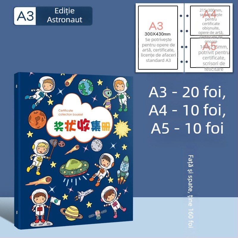 Carte de colectare a certificatelor, plastic, cu 3 găuri, brand youka, model 0526, 40 de pagini