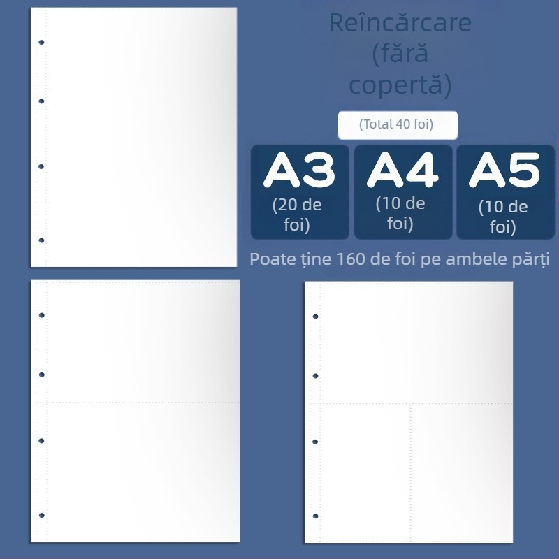 Carte de colectare a certificatelor, plastic, cu 3 găuri, brand youka, model 0526, 40 de pagini
