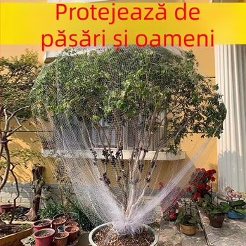 Plasă anti-păsări pentru pomi fructiferi, cireși, struguri și legume; plasă din nailon cu găuri de 2 cm