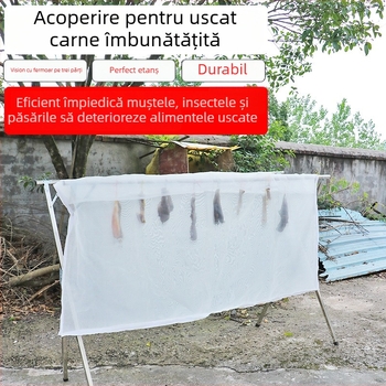 Kaixiu rețea de uscare pentru carne, cu plasă respirabilă; pliabilă și retractabilă; coș de uscare cu un singur strat; pachet de 50 bucăți