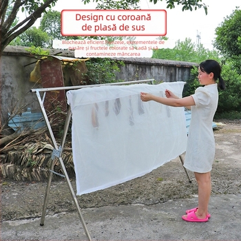 Kaixiu rețea de uscare pentru carne, cu plasă respirabilă; pliabilă și retractabilă; coș de uscare cu un singur strat; pachet de 50 bucăți