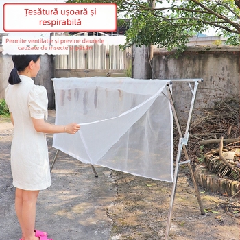 Kaixiu rețea de uscare pentru carne, cu plasă respirabilă; pliabilă și retractabilă; coș de uscare cu un singur strat; pachet de 50 bucăți